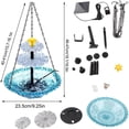 thumbnail image 3 of Solar Cascade Hanging Bird Bath Fountain – Solar Powered Cascading Outdoor Water Fountain with Pump & Bowl, Hanging Bird Bath for Patio, Backyard, Lawn, Garden Decor, 3 of 9