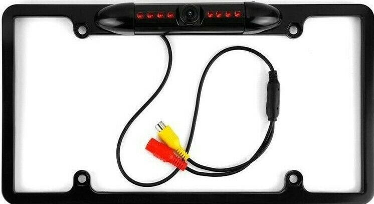 Night Vision Car License Plate Rearview Camera - BLACK