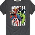 thumbnail image 3 of Marvel The Avengers - American Flag - Toddler And Youth Short Sleeve Graphic T-Shirt, 3 of 5