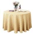 thumbnail image 2 of opvise Tablecloth Tear Resistant No Fading Polyester Washable Round Tablecloth for Kitchen Beige Yellow, 2 of 8