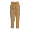 thumbnail image 3 of Nine.Eight Women’s Cropped Paper Bag Waist Pants, 3 of 5