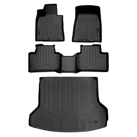 SMARTLINER 3 Rows Custom Fit Floor Liners Compatible with 2022 - 2025 Genesis GV70 (Gasoline | Fits 2.5T | Fits 3.5T AWD)