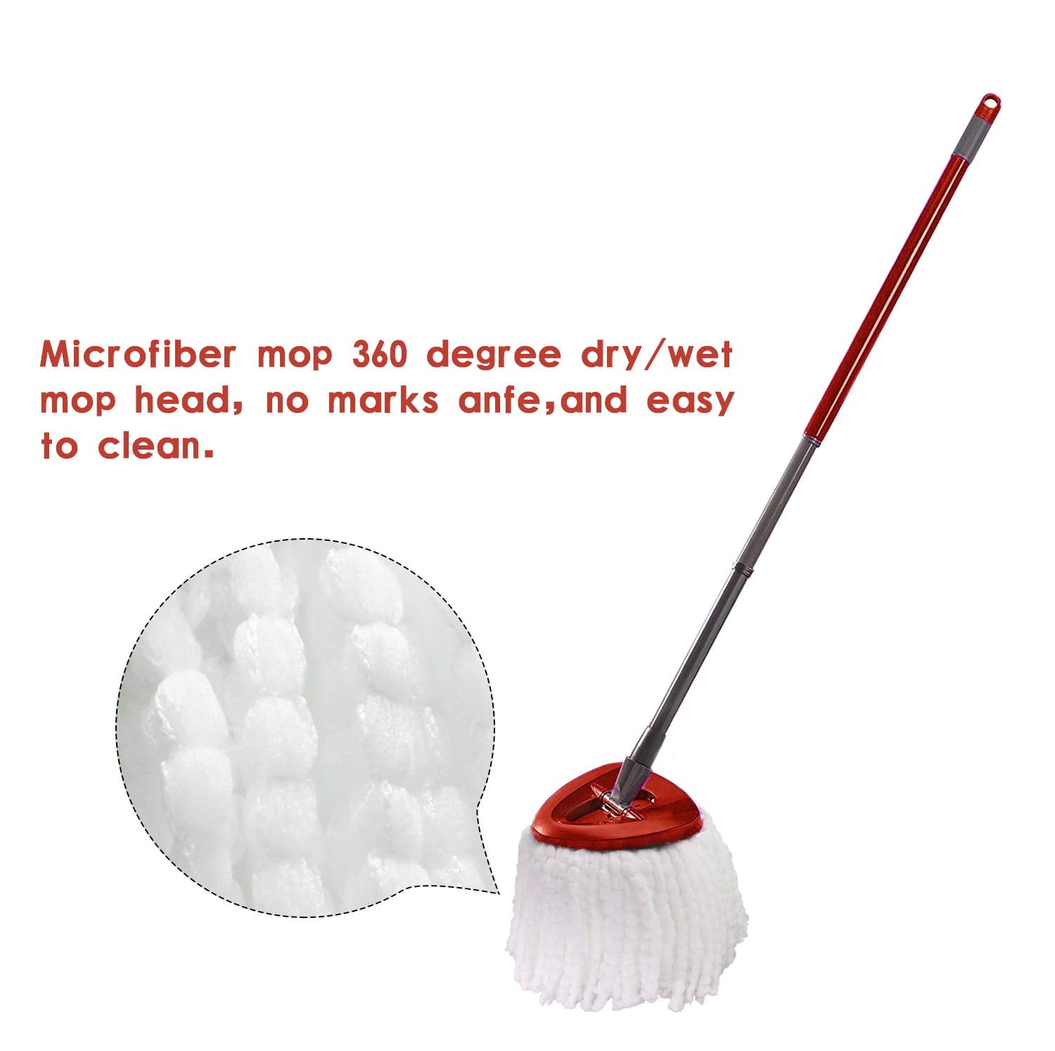 3 Pack Mop Replacement Heads Compatible with O-Ceda Spin Mop Easy Cleaning Mop Head Replacement Microfiber Spin Mop Refills 