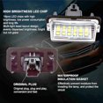 thumbnail image 3 of ALLTIMES 2 x License Plate Light for Toyota for Camry for Yaris, 18 SMD 3014 LED 6000K White Light Color, Waterproof Plug and Play, 3 of 7