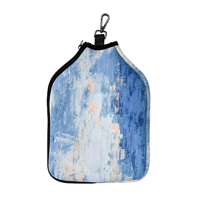mmirethe Racket Sleeve Storage Carrier Smooth Zipper Paddle Blue Neoprene Cover Blue 24x31cm