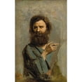 thumbnail image 2 of Jean-Baptiste-Camille Corot 13x18 Gold Ornate Wood Frame and Double Matted Museum Art Print Titled - Head of a Bearded Man, 2 of 4