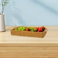 thumbnail image 5 of Rattan Serving Tray with Handles - Woven Wicker Bread Basket for Fruits, Vegetables & Snacks - Decorative Coffee Table Tray - Durable & Easy to Clean - for Home, Kitchen & Restaurant Use, 5 of 7