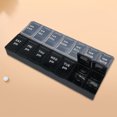 thumbnail image 3 of Pastillero Portátil para 7 Días Almacenamiento Pastillas 2 Veces Al Día (pequeño Negro), 3 of 6