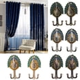 thumbnail image 1 of Injueey 1 par pavo real doble metal ropa toalla bolsa colgador de pared DIY gancho - bronce Almacenamiento y organización del hogar Bronce, 1 of 6