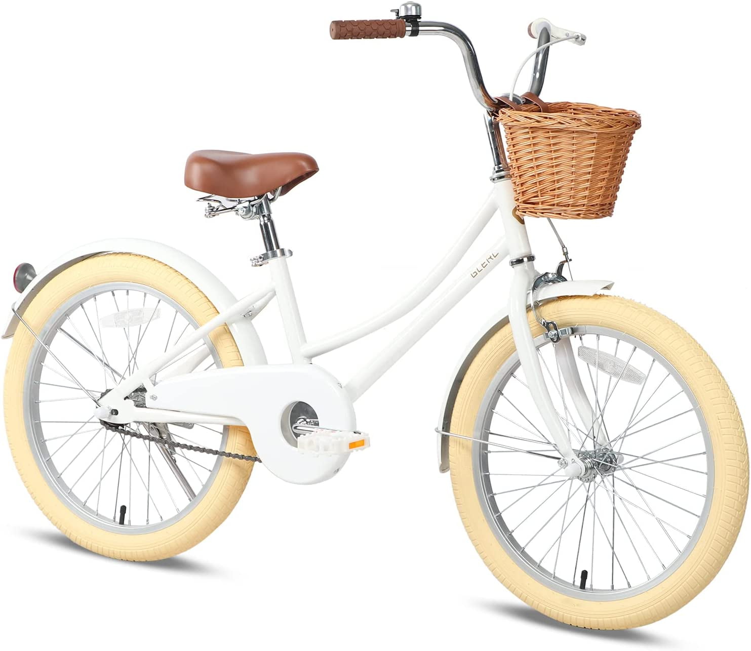 Glerc 20 Inch Kids Bike for 6 7 8 9 10 Years Old Little Girls Retro