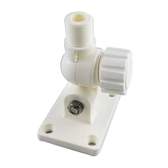White Water 50039 4-Way Ratchet VHF Antenna Mount with Axis Knob. Color - Ivory
