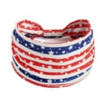 thumbnail image 4 of YXRIJDJ 5 Pack USA Patriotic Hair Accessories for Women and Girls Non Slip Elastic American Flag Headband Hairband Red White and Blue Bandana Stars Headband, 4 of 5