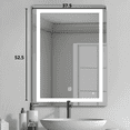 thumbnail image 2 of Espejo Rectangular para Pared con Iluminación LED Integrada y Sensor Touch - 52.5 x 37.5 cm / Pulgadas para Tocador y Baño, 2 of 7