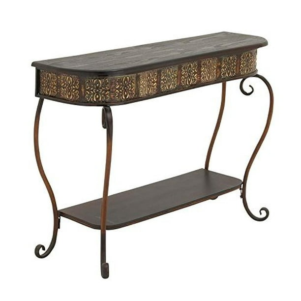 Deco 79 74362 Metal Wood Console Table 32 X 43 Walmart Com Walmart Com