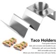 thumbnail image 3 of Rejilla para panqueques de acero inoxidable para tacos con taza de salsa, herramientas de buffet para restaurante de cocina casera, soporte de concha blanda, concha dura, burritos, sándwiches, bollos, 3 of 5