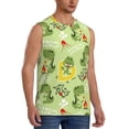thumbnail image 2 of Easygdp Cute Dinosaurs Cartoon Men's Breathable Tank Tops Sleeveless Sporty T Shirts for Basketball, Mountaineering, Bodybuilding -X-Large, 2 of 8