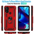 thumbnail image 5 of Starshop Case for Motorola Moto G Pure, +Glass Screen Protector Drop Protection Ring Kickstand Cover Red, 5 of 8