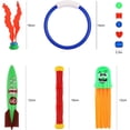 thumbnail image 3 of Juguete de buceo de verano para niños, piscina, juguete acuático, esnórquel, torpedo, palo de buceo, juego combinado de gemas, 3 of 6