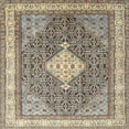 thumbnail image 1 of Ahgly Company Indoor Square Traditional Brown Persian Area Rugs, 5' Square, 1 of 6