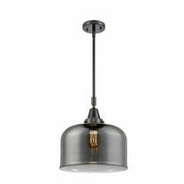 447-1S-BK-G73-L-Innovations Lighting-Bell - 1 Light Stem Hung Mini Pendant In Industrial Style-14.13 Inches Tall and 12 Inches Wide-Matte Black