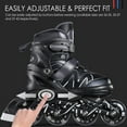 thumbnail image 4 of Patins à Roues Alignées Réglables pour Femmes, Haute Élasticité, Patins à Roulettes Résistants à l'Usure, Chaussures de Patinage Antichoc, Filles Débutantes, Noir/l, 4 of 6