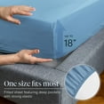 thumbnail image 5 of Luxclub Cooling 7 pc Microfiber Sheet Set, Denim Split King- Soft, and Deep Pocketed Comfortable Bed Sheets, 5 of 8