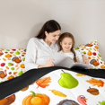 thumbnail image 5 of Feelyou Cartoon Turkey Animal Queen Comforter Set, Happy Harvest Bedding Sets, Thanksgiving Pumpkin Reversible Bedding Comforter Set, Ultra Soft Home Decor, 3pcs, 5 of 8