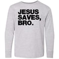 thumbnail image 3 of Inktastic Jesus Saves Bro Christian Long Sleeve Youth T-Shirt, 3 of 5