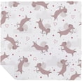 thumbnail image 6 of Cloth Napkins Cute Dachshund Heart Soft Comfortable Napkins 4 pcs for Family Dinners Weddings Cocktail Kitchen Banquet Decorative Washcloths, 6 of 6