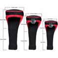 thumbnail image 2 of 3pcs Interchangeable Golf Wood Headcovers Covers Golf Protective Covers, 2 of 2