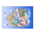 thumbnail image 2 of Mantel navideño ABPHQTO de Papá Noel con ciervo 150x210 cm para decoración del hogar, 2 of 3