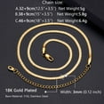 thumbnail image 4 of PROSTEEL 3mm Herringbone Chain Necklace Women Gold Plated Chokers Stainless Steel Link Chain 12.5inches for Mom Daughter Birthday Gift, 4 of 6