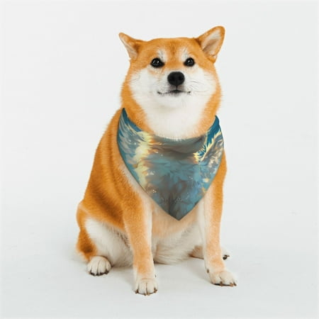 Goofa Cute Angel Winged Rabbit Pattern Pet Scarf Bandana - Adjustable and Comfortable Dog Scarf Bib Kerchief Breedfor Dogs and Cats-Large