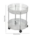 thumbnail image 3 of HOZVOMI Multi-Layer Transparent Storage Rack with Wheels for Kitchen, Bathroom, and Living Room - Movable Shelf for Efficient Space Utilization, 3 of 6