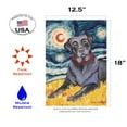 thumbnail image 2 of Toland Home Garden Van Growl-Black Lab Black Lab Dog Flag Double Sided 12x18 Inch, 2 of 5