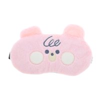 Unique Bargains 1 Pc Portable Cartoon Bearss Eye Mask for Travel Pink Fleece