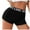 Black, variant on KHONTS Women's Solid Color Boxer Panties Letter Print High Waisted Boyshort Panty Underwear Yellow XL