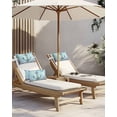 thumbnail image 4 of Summer Anchor Outdoor Head Resting Pillows with Insert Retro Teal Orange Ocean Corals Starfish Coastal 1 Pack Waterproof Lumbar Pillows with Adjustable Strap for Patio Recliner Beach Chair, 11"x16", 4 of 7
