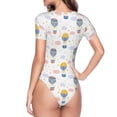 thumbnail image 4 of Naloa Hot Air Balloon Women's Short-Sleeved Onesie, One-Piece Swimsuit for Parties, dates, clubs - Small, 4 of 9