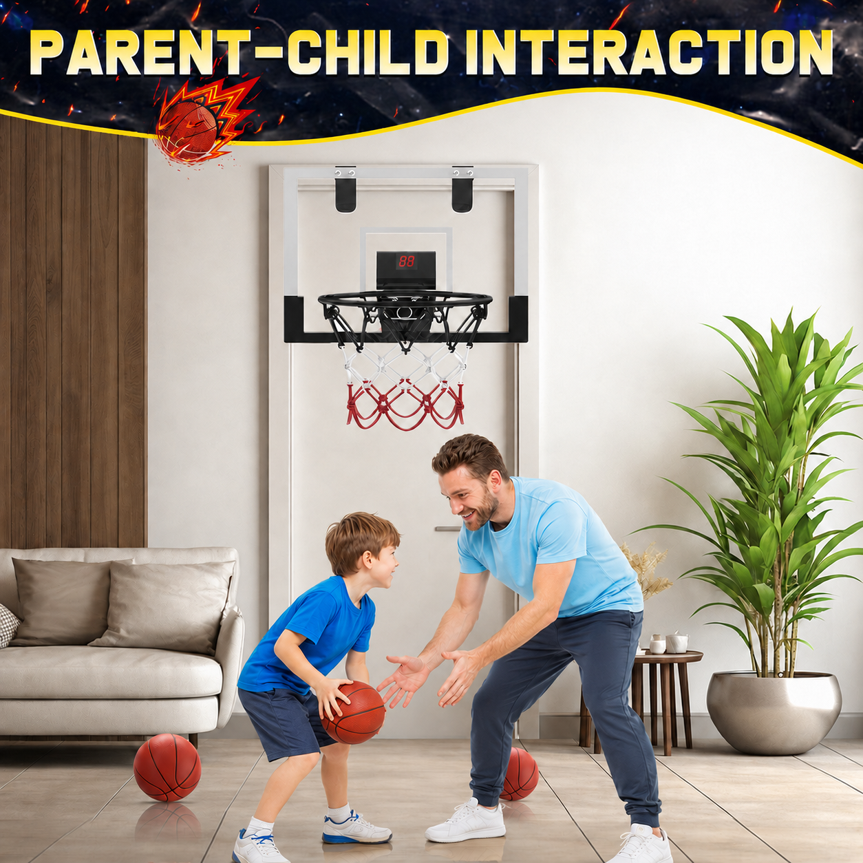 JoyStone Indoor Basketball Hoop Set with Electronic Scoreboard photo 7