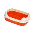 thumbnail image 2 of Vaveren Cat Litter Litter Tray Easy Clean High Sides Splashproof Pet Supplies Detachable Sturdy Kitty Litter Pan for Indoor Orange, 2 of 8