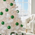 thumbnail image 3 of Northlight 12ct Shatterproof Matte Christmas Ball Tree Ornament Set 4" - Green, 3 of 4
