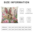 thumbnail image 5 of Nawypu Easter Pillow Cover Easter Floral Bunny Throw Pillow Cover Spring Flowers Rabbit Pillow Case Decor for Home Sofa Couch, 5 of 5