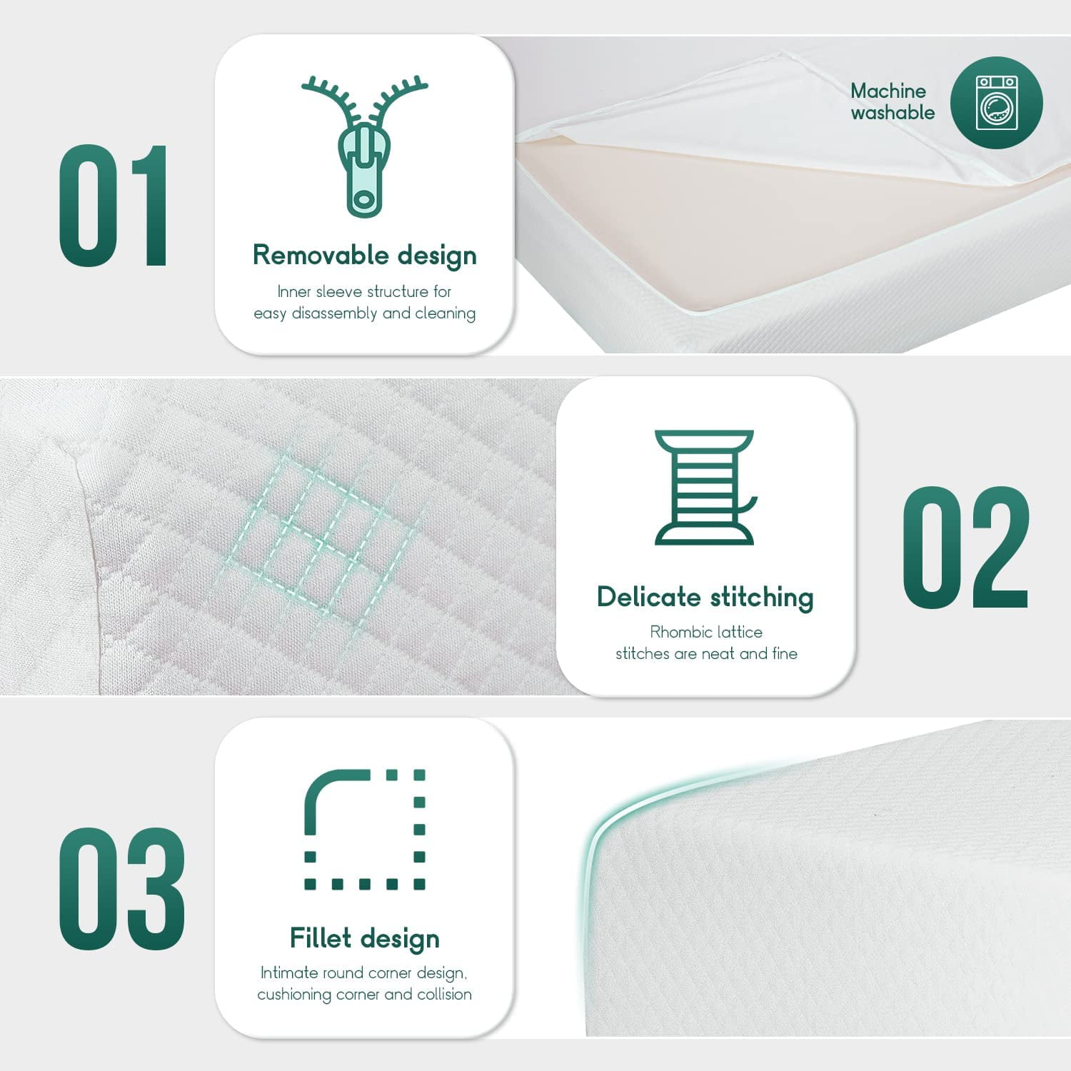 FDW Full Mattress 6 inch Gel Memory Foam Mattress for Cool Sleep & Pressure Relief, Medium Firm Mattresses,White