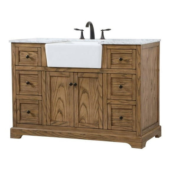Elegant Lighting Vf60248 Franklin 48" Free Standing Single Basin Vanity Set - Wood