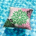 thumbnail image 2 of Green Pink Black Flower Pillow Covers 20x20 Inch Set of 2 Outdoor Throw Pillows Outdoor Waterproof Decor for Living Room Sofa Patio Funiture Garden Floral Polyester Pillow Covers 012B, 2 of 2