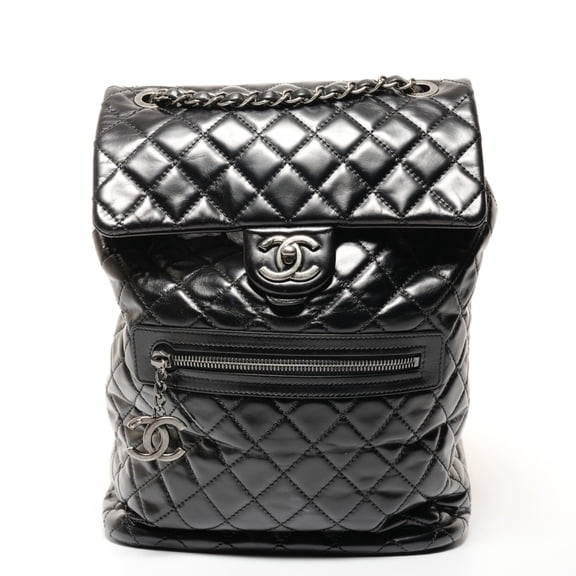 Pre-Owned CHANEL 23 Series 2016-2017 Matelasse Leather Backpack/Daypack in Black