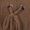 thumbnail image 3 of Suéter de cuello redondo para niñas con cordones, suéter cálido informal de punto con lazo en la espalda Sunnimix Suéter con cordones para mujeres, 3 of 7