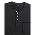 thumbnail image 3 of Cilcicy Men Casual Long Sleeve Henley Undershirts Tops, 3 of 8