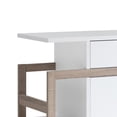 thumbnail image 2 of 47 Inch Serving Cabinet Buffet Sideboard Console, 4 Shelves, White, Gray, 2 of 5